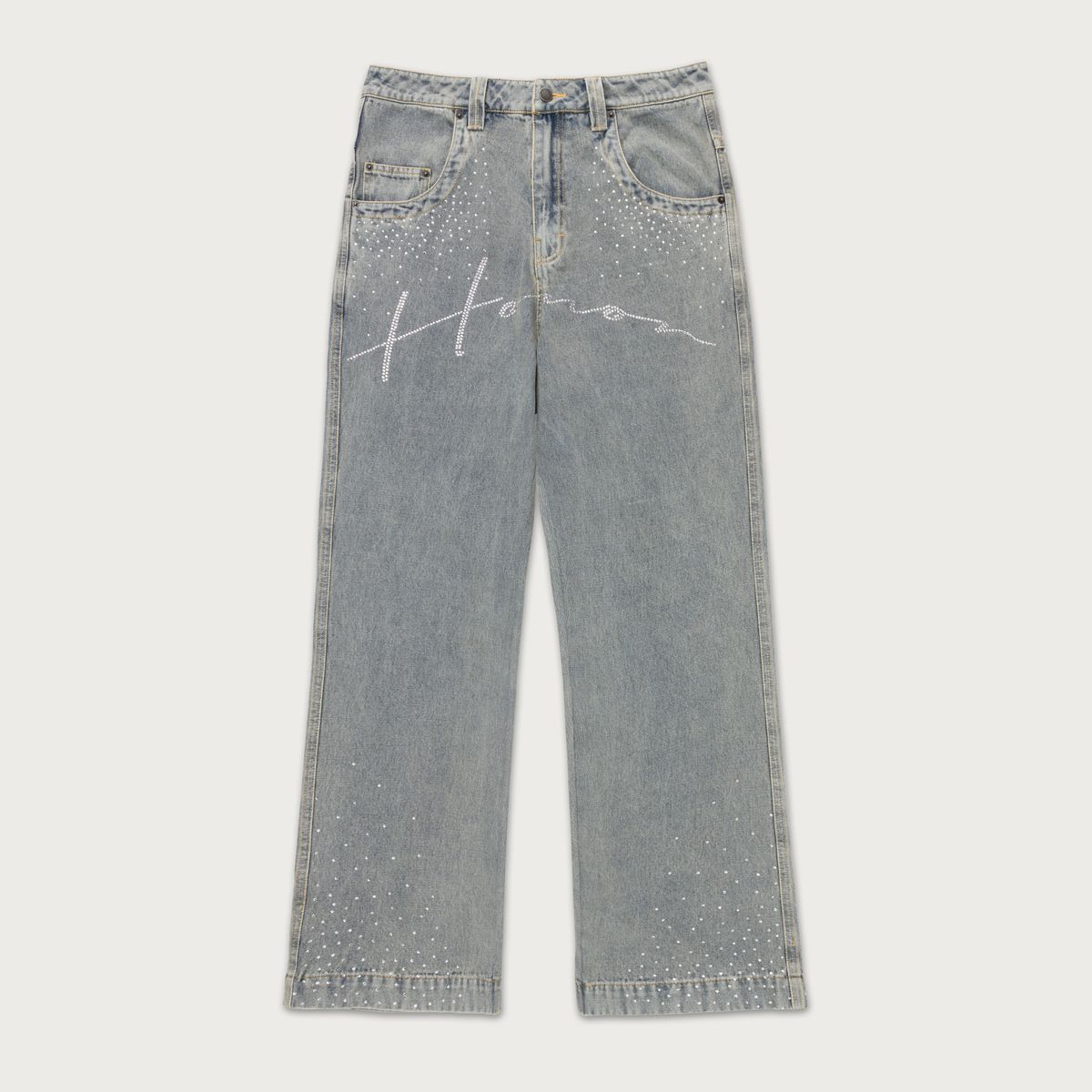 RHINESTONE WIDE LEG PANT