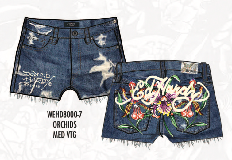 ORCHIDS DENIM SHORT