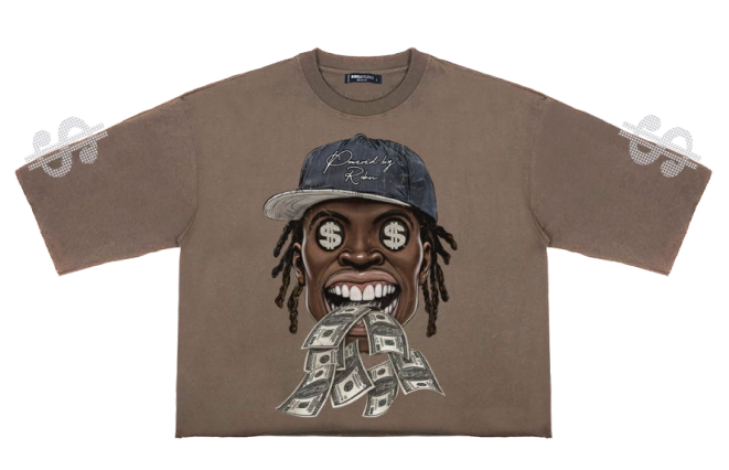 SPEAK MONEY CROPPED TEE