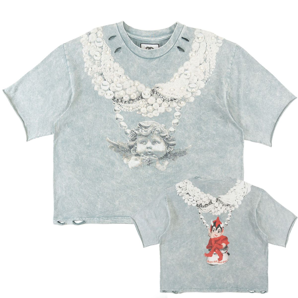 CROP LA PERLA VINTAGE TEE