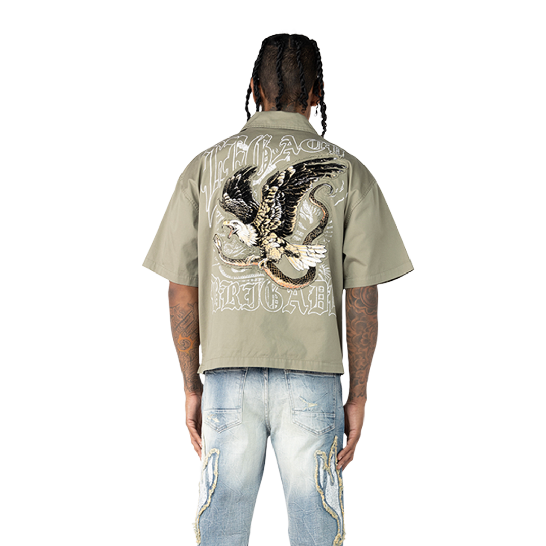 OVERSIZED CROP P.TWILL SHIRT