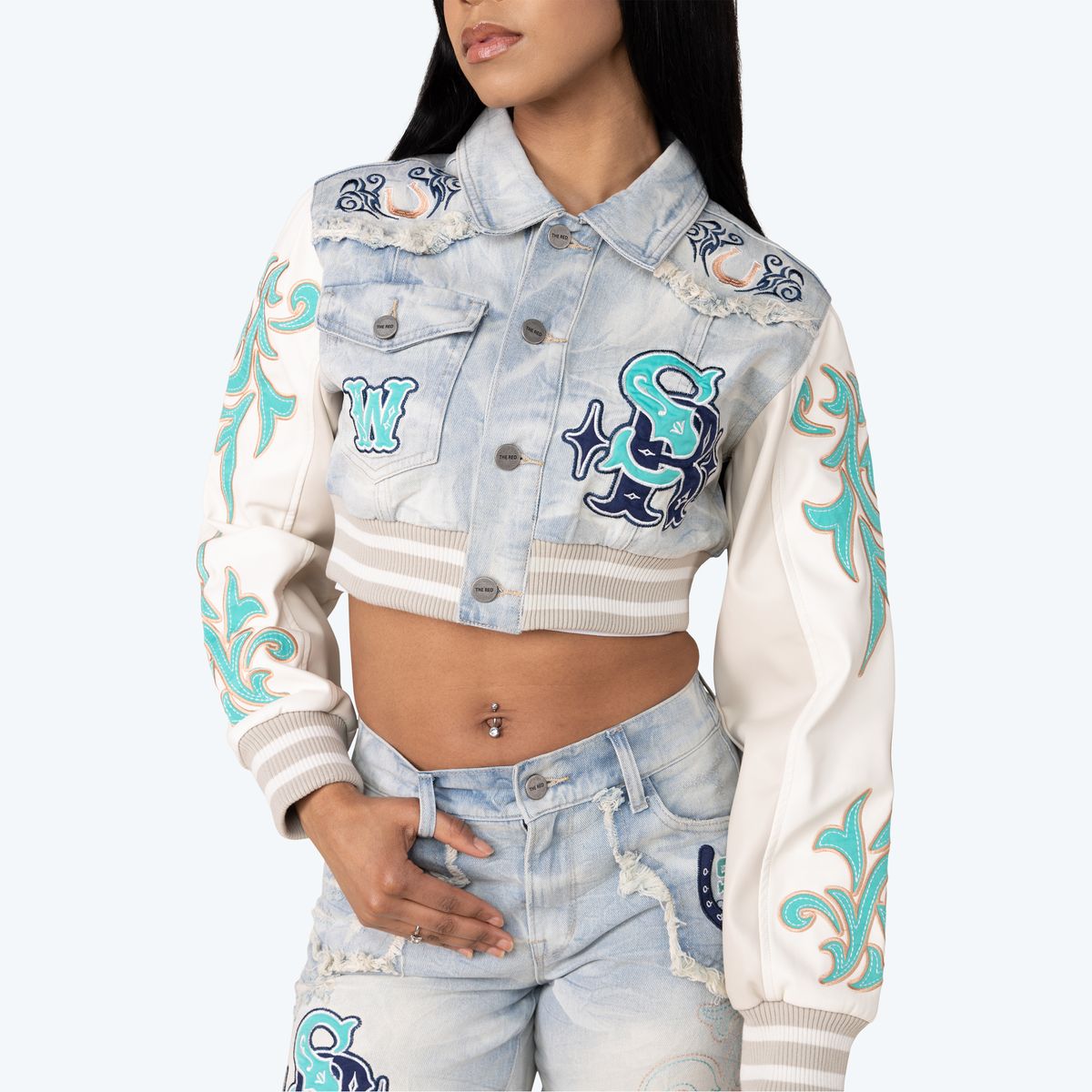 CROPPED WESTERN DENIM JACKET