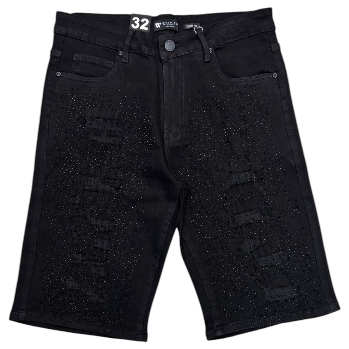 JET BLACK JEAN SHORTS