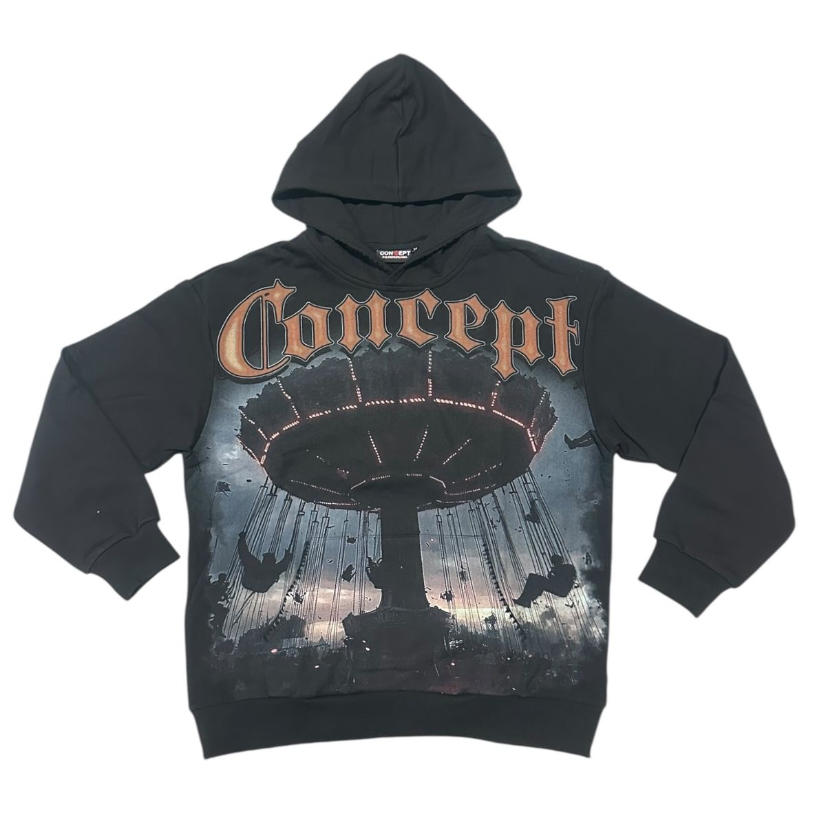 "CAROUSEL" HOODY- BLACK