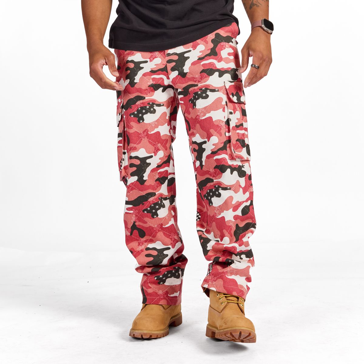 "KOSOVO" CARGO PANTS (RED CAMO)