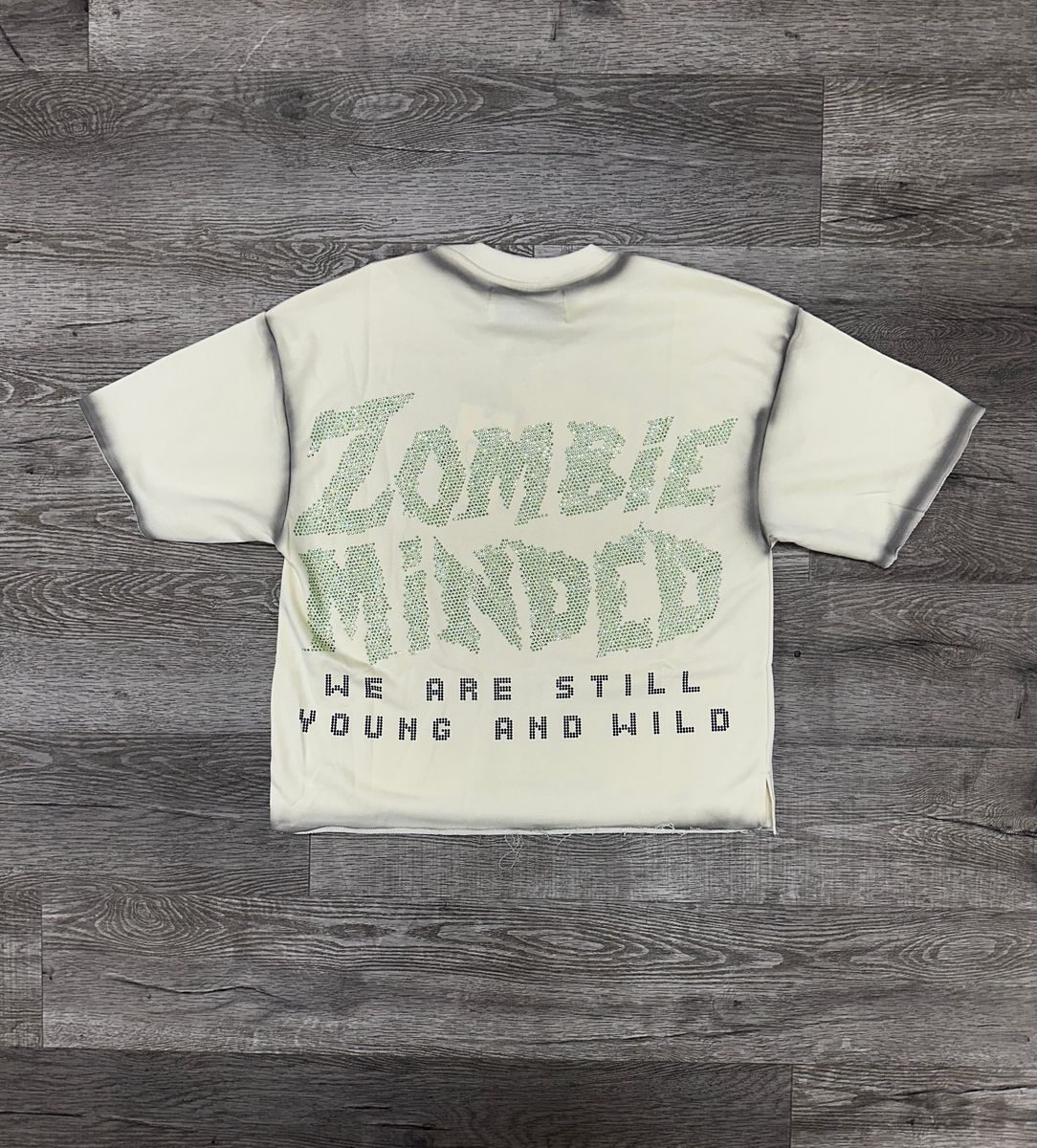 "ZOMBIE" F-TERRY CROPPED T-SHIRT
