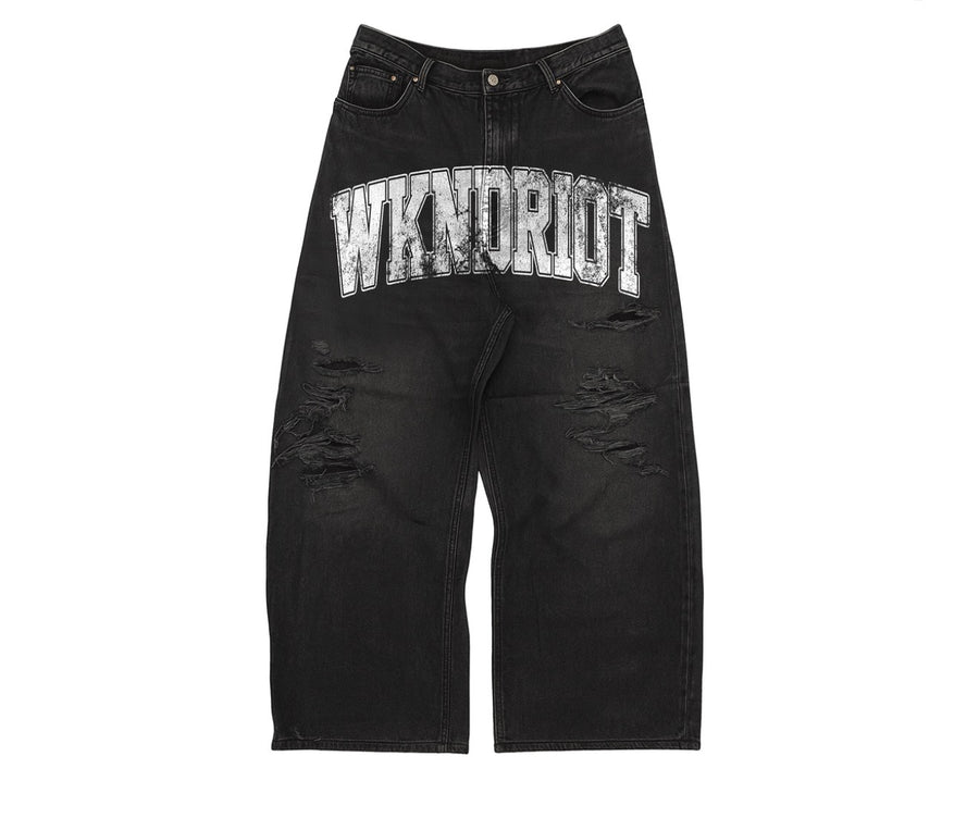 WKNDRIOT DISTRESSED DENIM