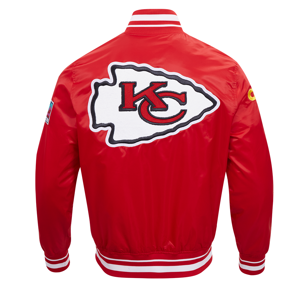 KANSAS CITY CHIEFS MEN'S SATIN JACKET MASH UP