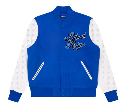 BLACK REIGN RHINESTONE VARISTY JACKET