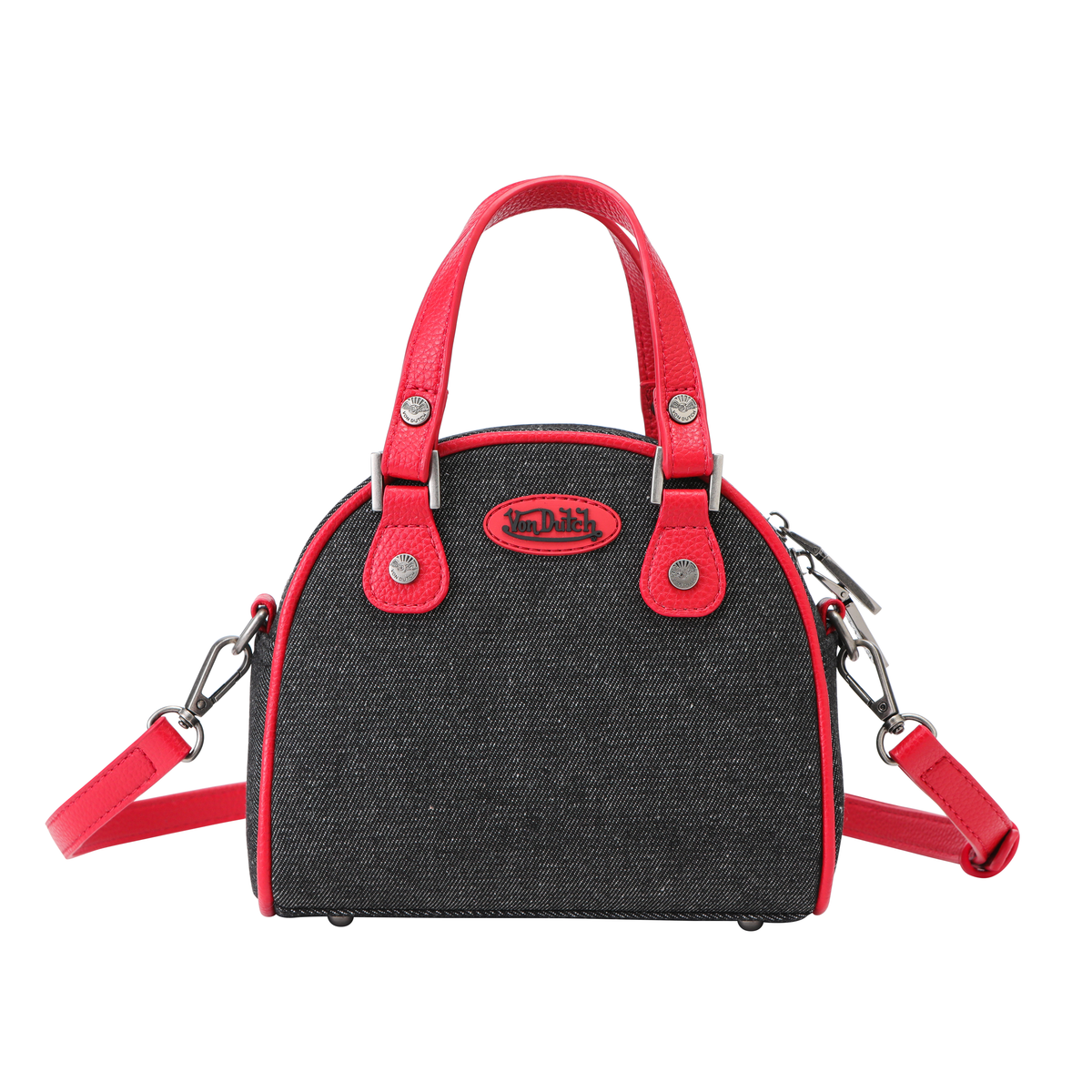 VON DUTCH DENIM BOWLING BAG