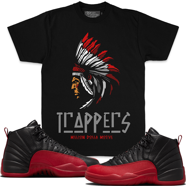 Trappers - Red on Black T-Shirts