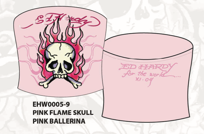 PINK FLAME SKULL TUBE TOP