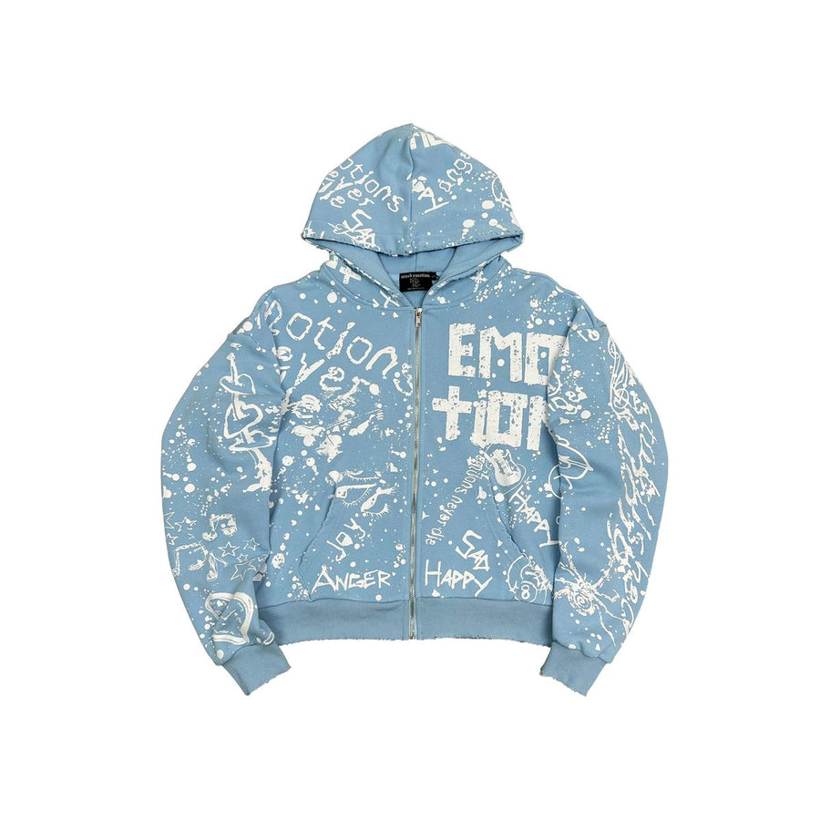 Blue 'Graffiti' Hoodie