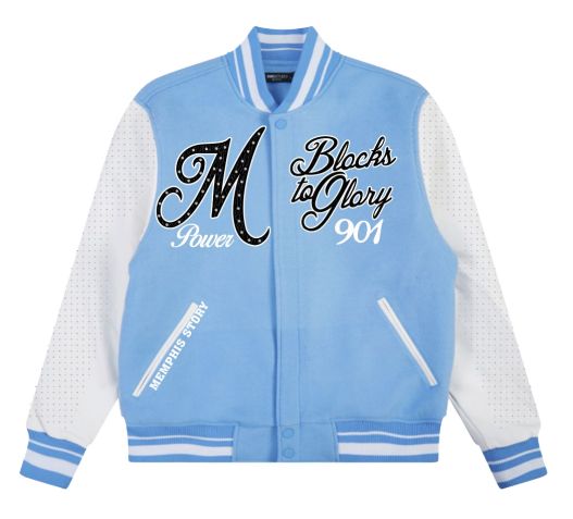 HOOD RICH RHINESTONES VARSITY JACKET