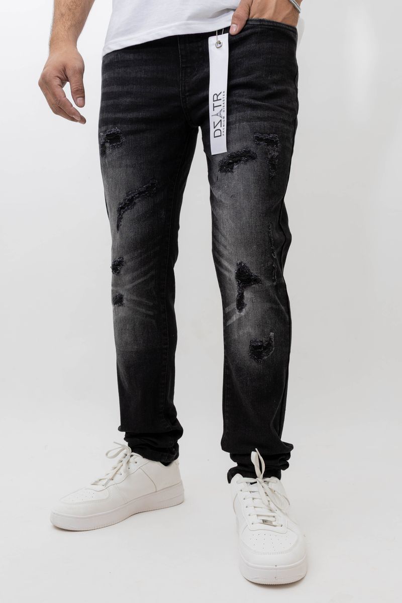 SUPER STRETCH DENIM- SLIM FIT- BLACK