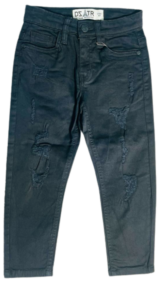 KIDS STRETCH JEAN - JET BLK RIPS