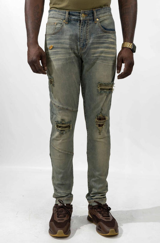 BLAC LEAF CLASSIC SAND WASH DENIM JEANS