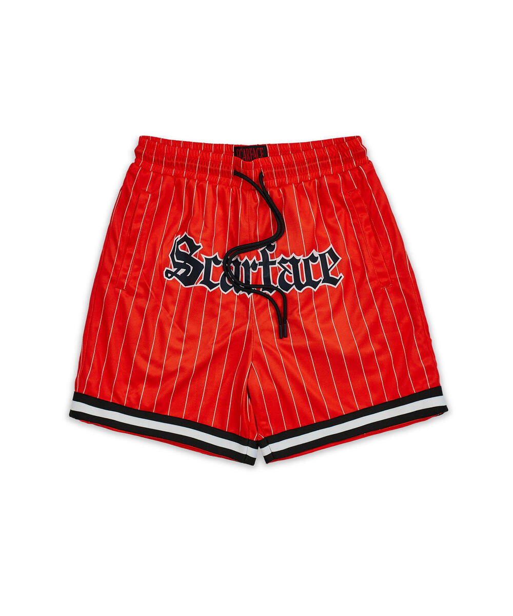 Scarface Pinstripe Mesh Short