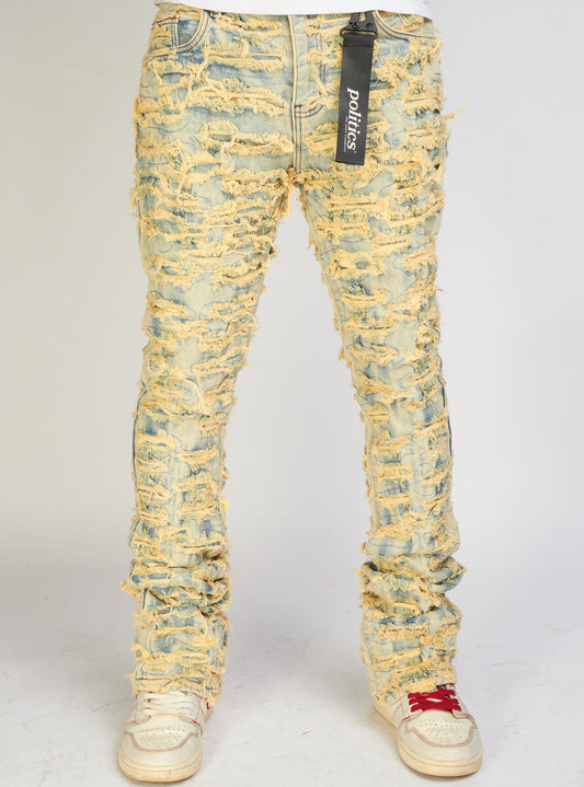 STACKED DISTRESSED DENIM VINTAGE