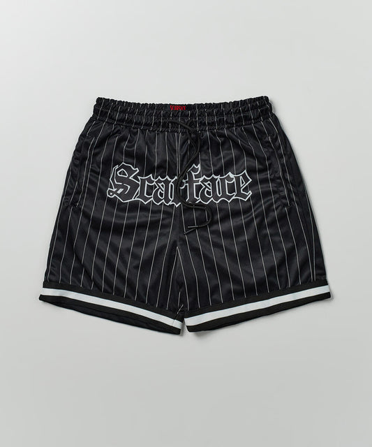 Scarface Pinstripe Mesh Short