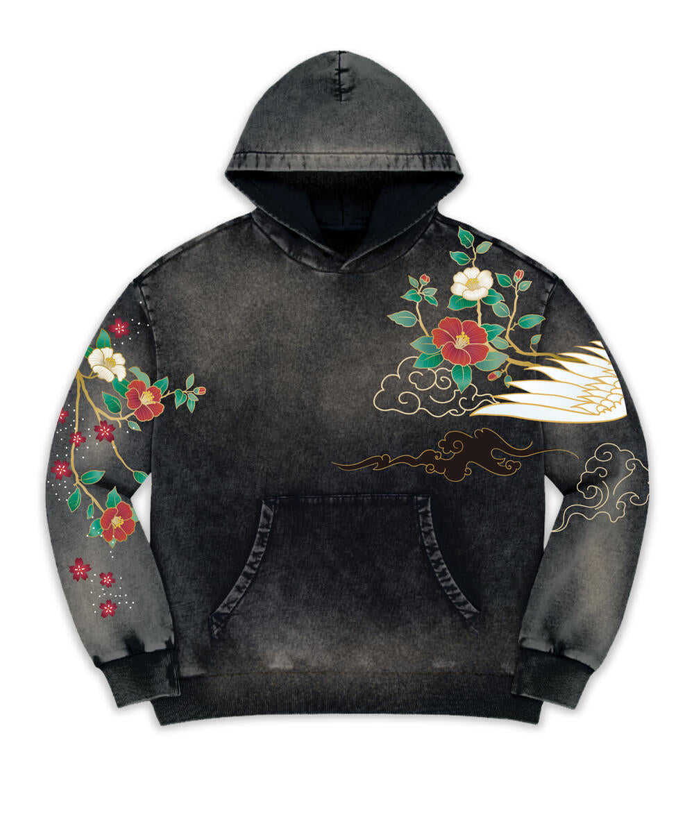 Washed Embroidery Fleece Hoodie