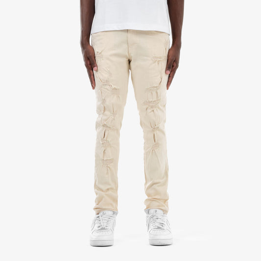 RIP REPAIR BEIGE JEANS