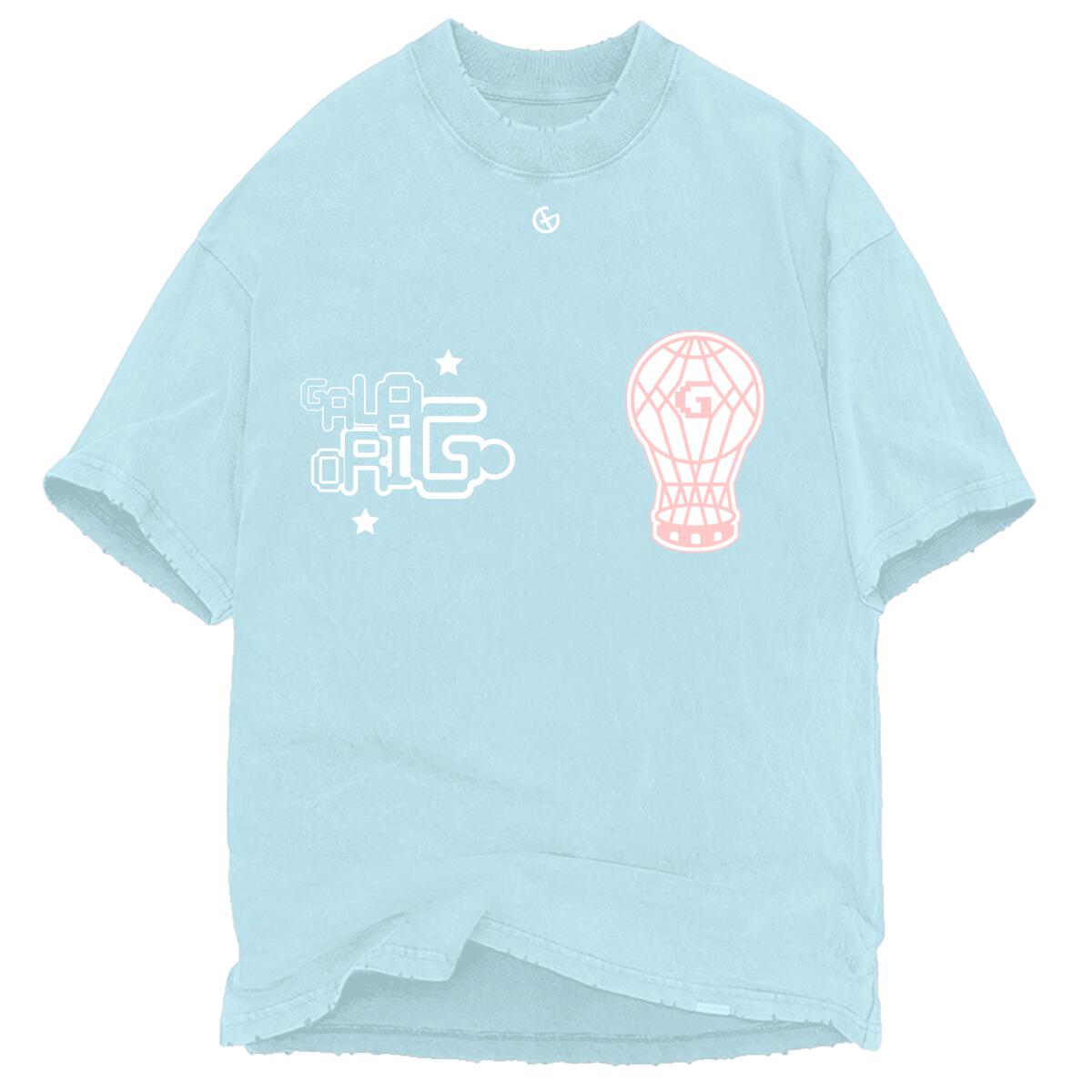 "SHAPES" TEE (VINTAGE AQUA BLUE)