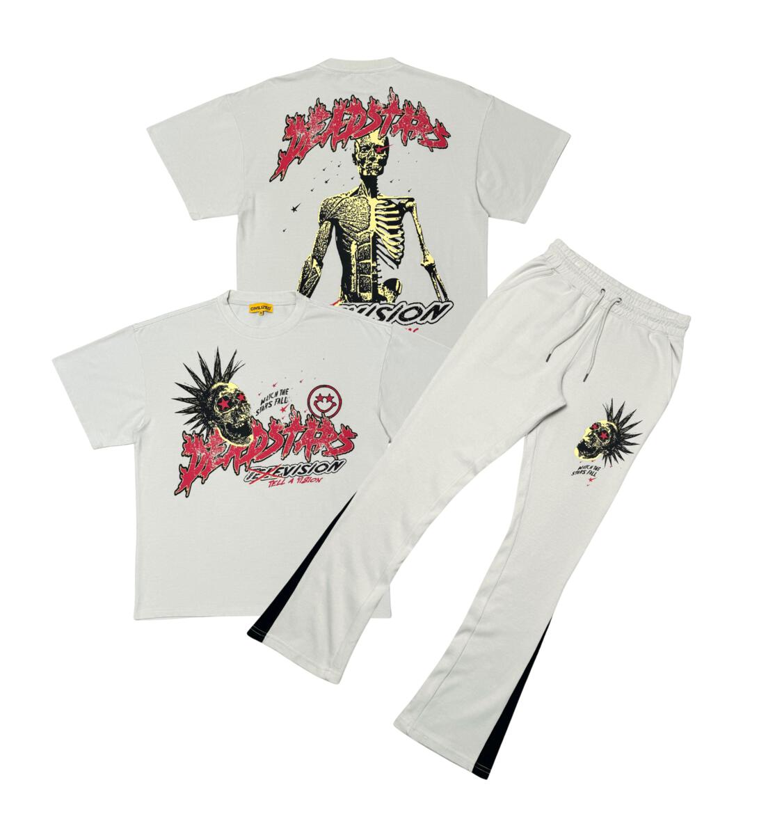 DEADSTARS TEE FLARE JOGGER SET