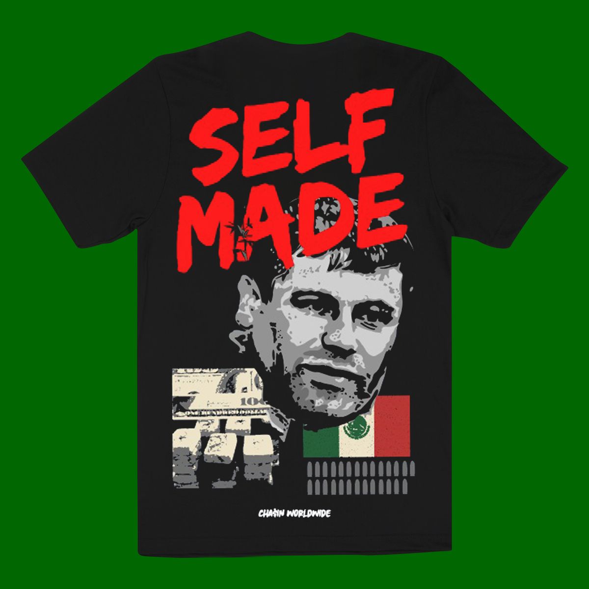 Chasin Worldwide Self Made Chapo Black TShirt