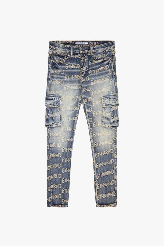 "BOLD" DENIM JACQUARD CARGO