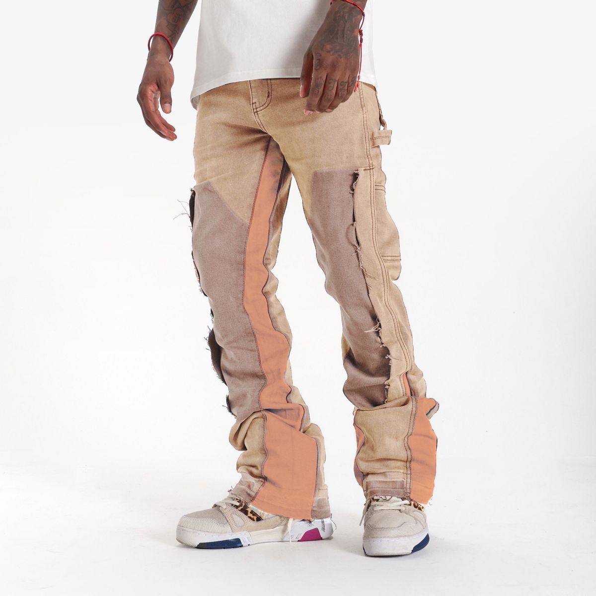 "REVOLVER" STACKED JEANS (DESERT/ORANGE)