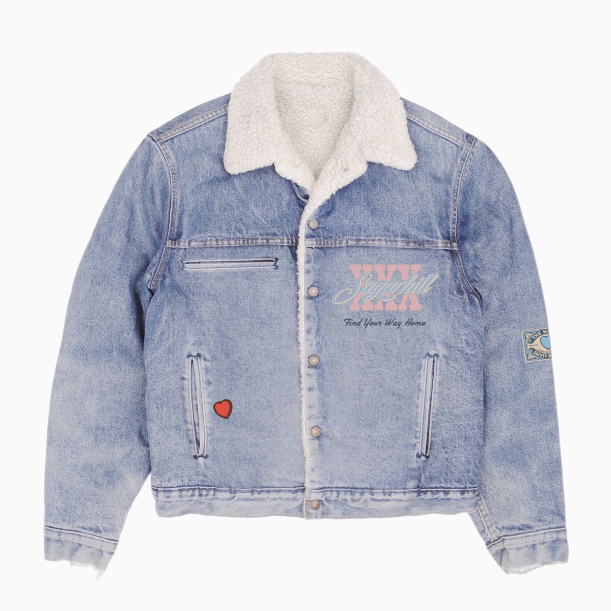 "THE HEART" DENIM JACKET (WASHED BLUE)