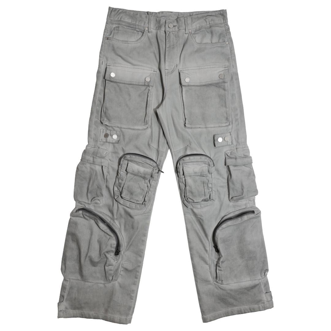 Y2K UTILITY CARGO DENIM PANTS