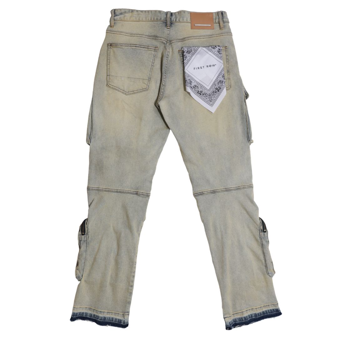 UTILITY CARGO SHARP DENIM PANTS