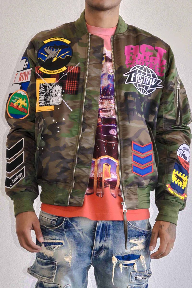 ACT TODAY MULTI PATCHES MA-1 JACKET