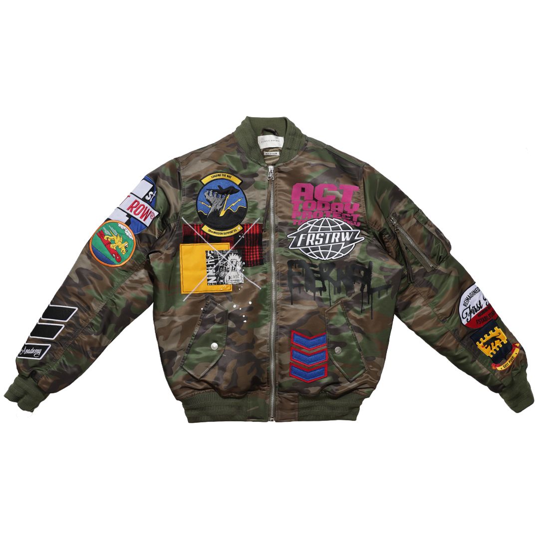 ACT TODAY MULTI PATCHES MA-1 JACKET