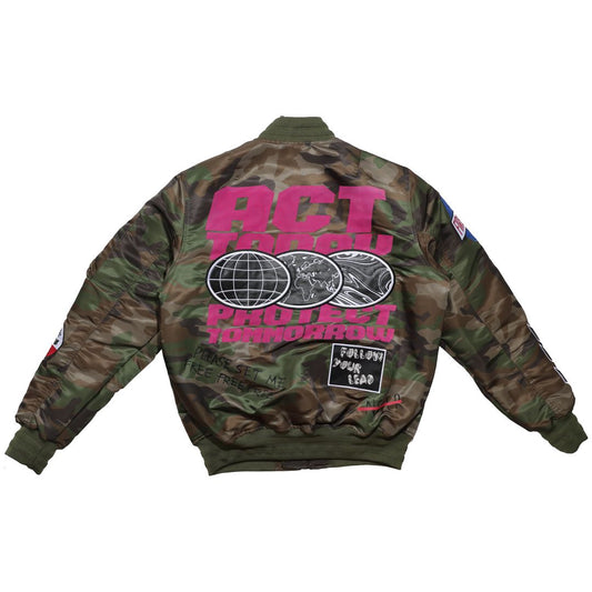 ACT TODAY MULTI PATCHES MA-1 JACKET