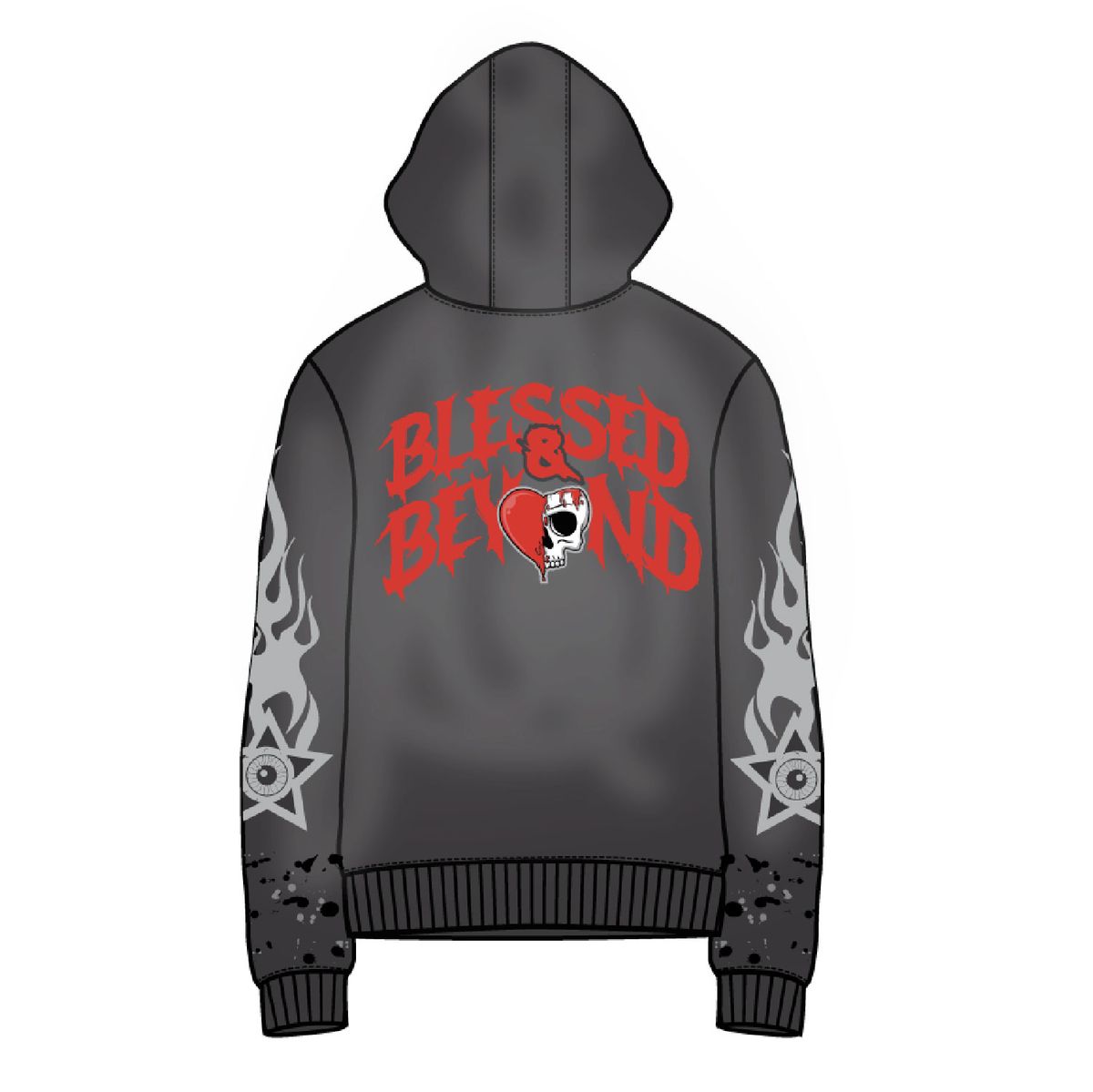 BOYS BLESSED WASHED FULLZUP HOODIE