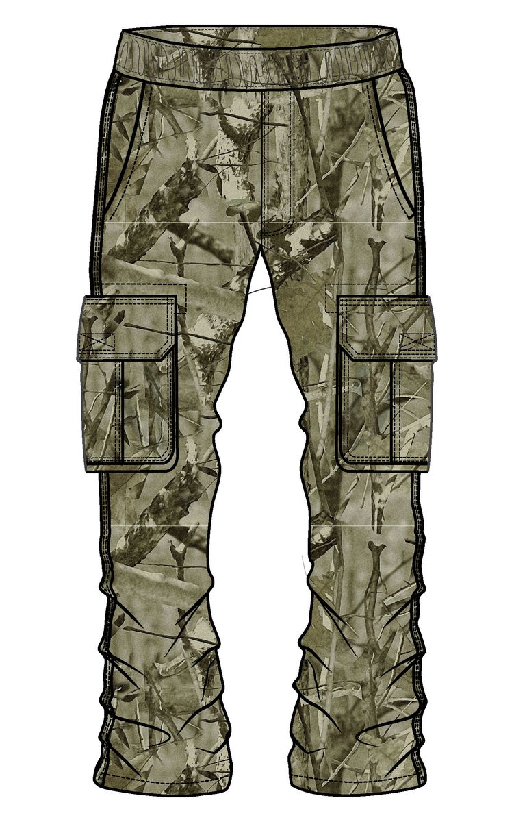 BOYS CAMO STACKED CARGO PANTS