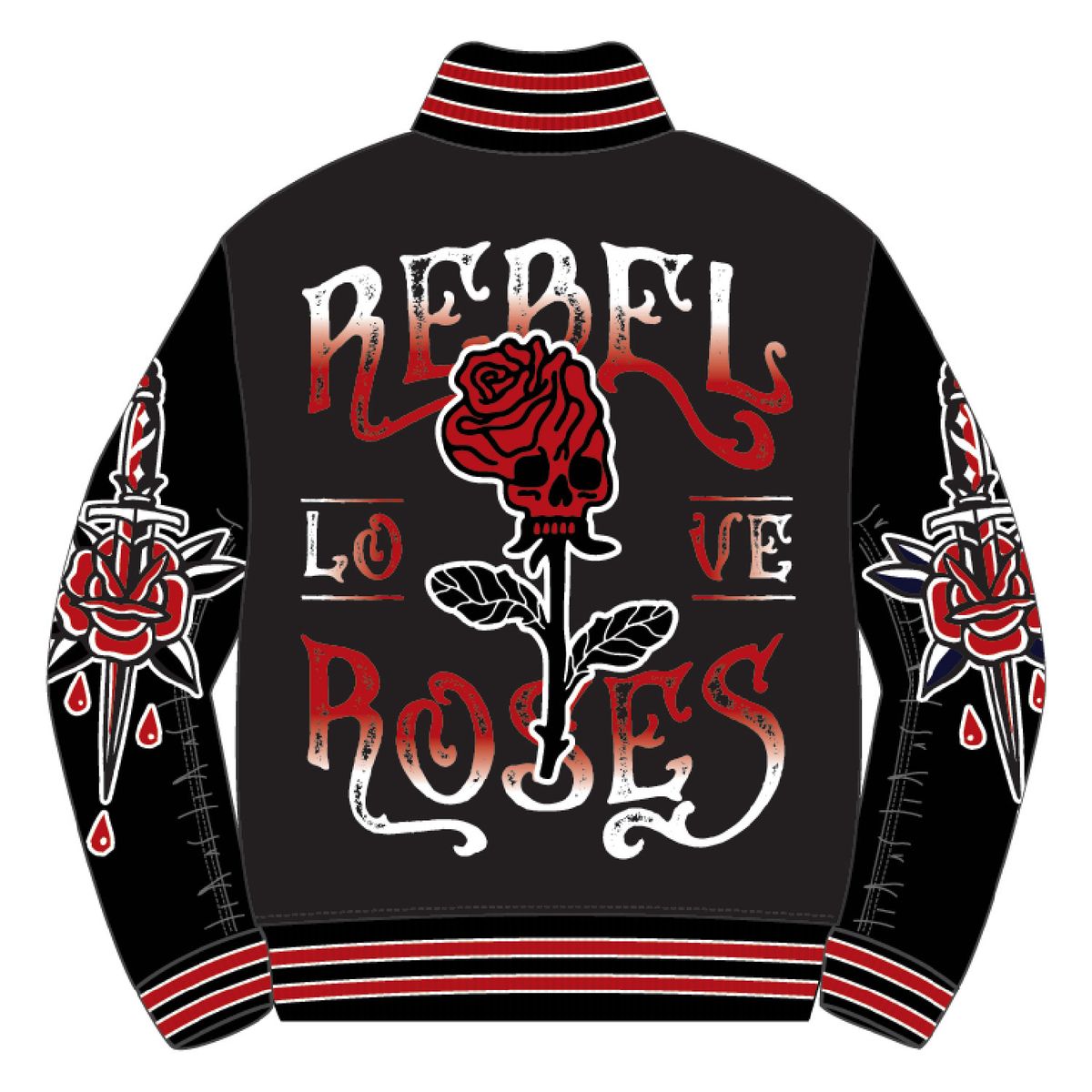 BOYS REBEL ROSES NYLON JACKET