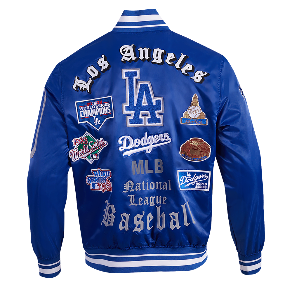 LOS ANGELES DODGERS OLD ENGLISH RIB SATIN JACKET