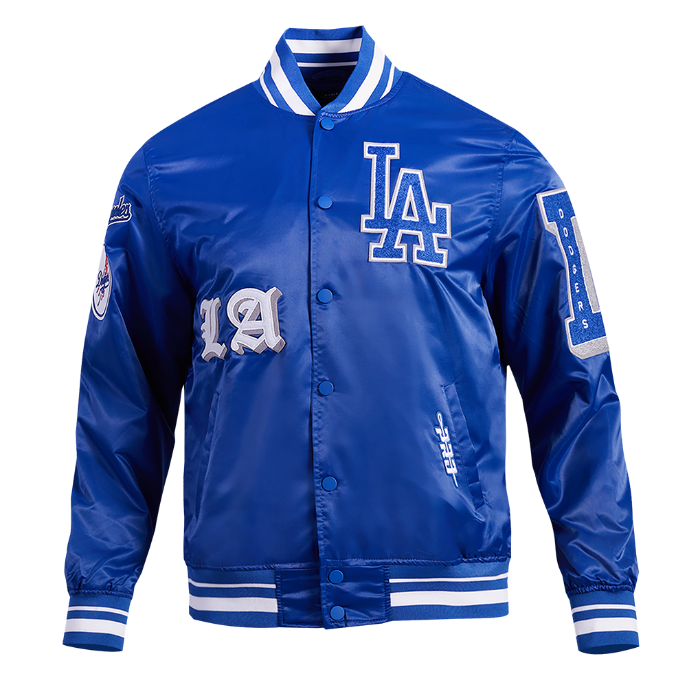 LOS ANGELES DODGERS OLD ENGLISH RIB SATIN JACKET