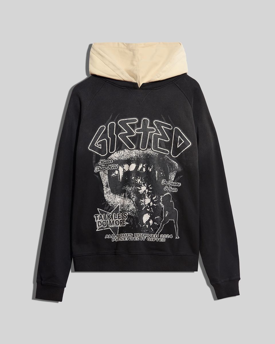 GIFTED PRESENT'S WASHED BLACK HOODIE