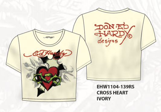 CROSS HEART BABY TEE