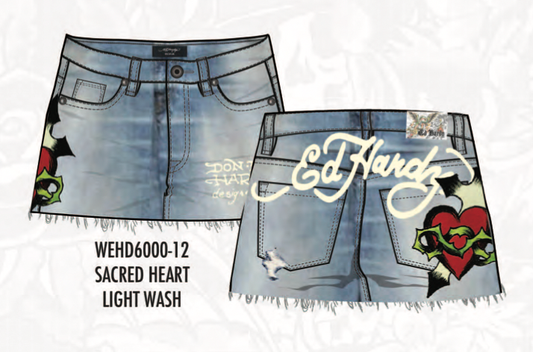 SACRED HEART DENIM SKIRT