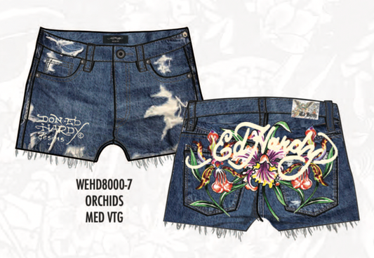 ORCHIDS DENIM SHORT