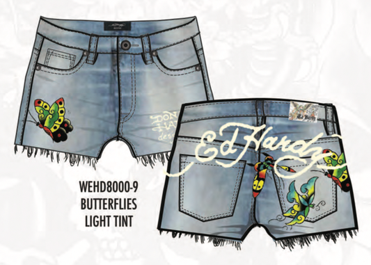 BUTTERFLIES DENIM SHORT