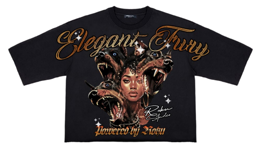 ELEGANT FURY CROPPED TEE