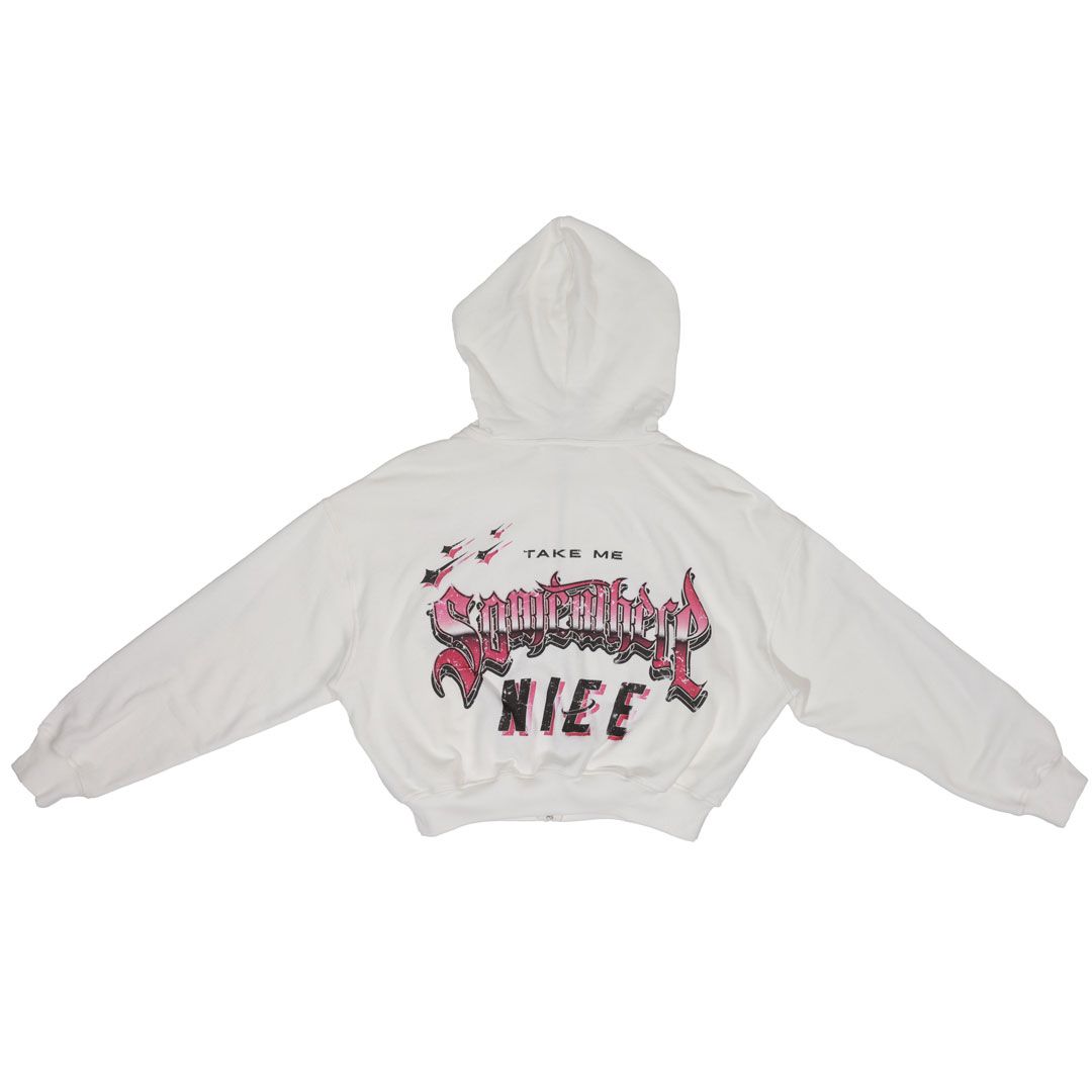 TAKE ME SOME WHERE NICE ZIP-UP HOODIE