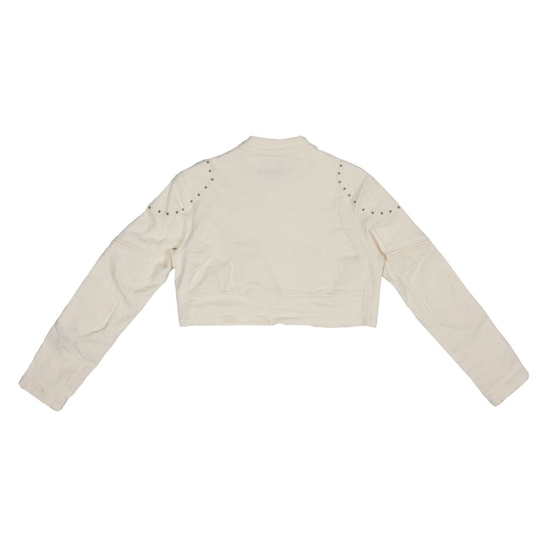 STUDDED APPLIQUE TWILL JACKET